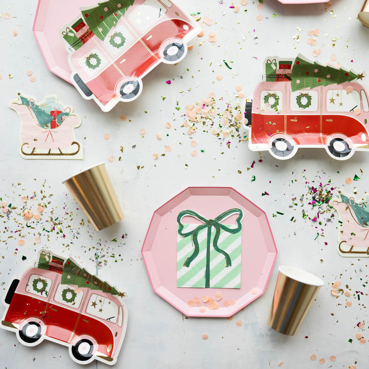 PRESENT WITH BOW NAPKINS Meri Meri Bonjour Fete - Party Supplies