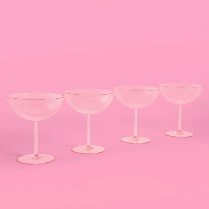 Pink Coupe Set Bonjour Fete Party Supplies Drinkware