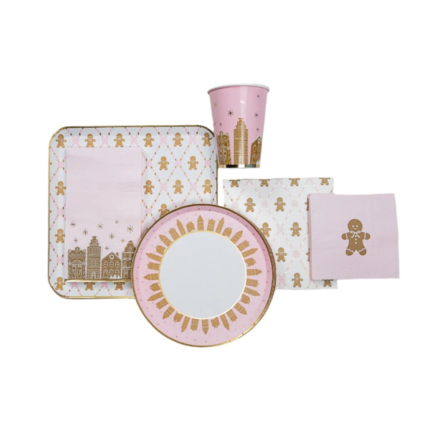 PINK GINGERBREAD SMALL PLATES – Bonjour Fête