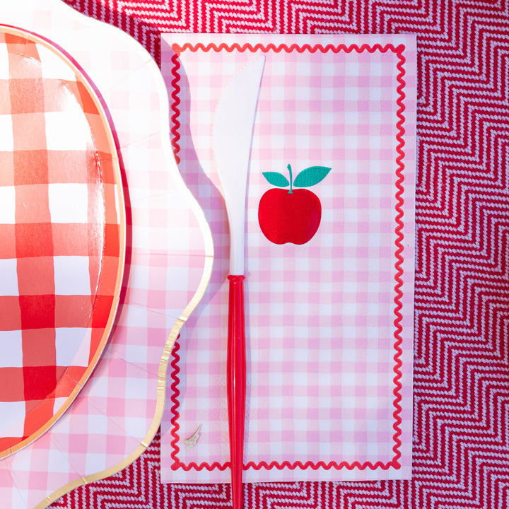 Pink Back to School Apple Napkin-Bonjour Fete Party Supplies