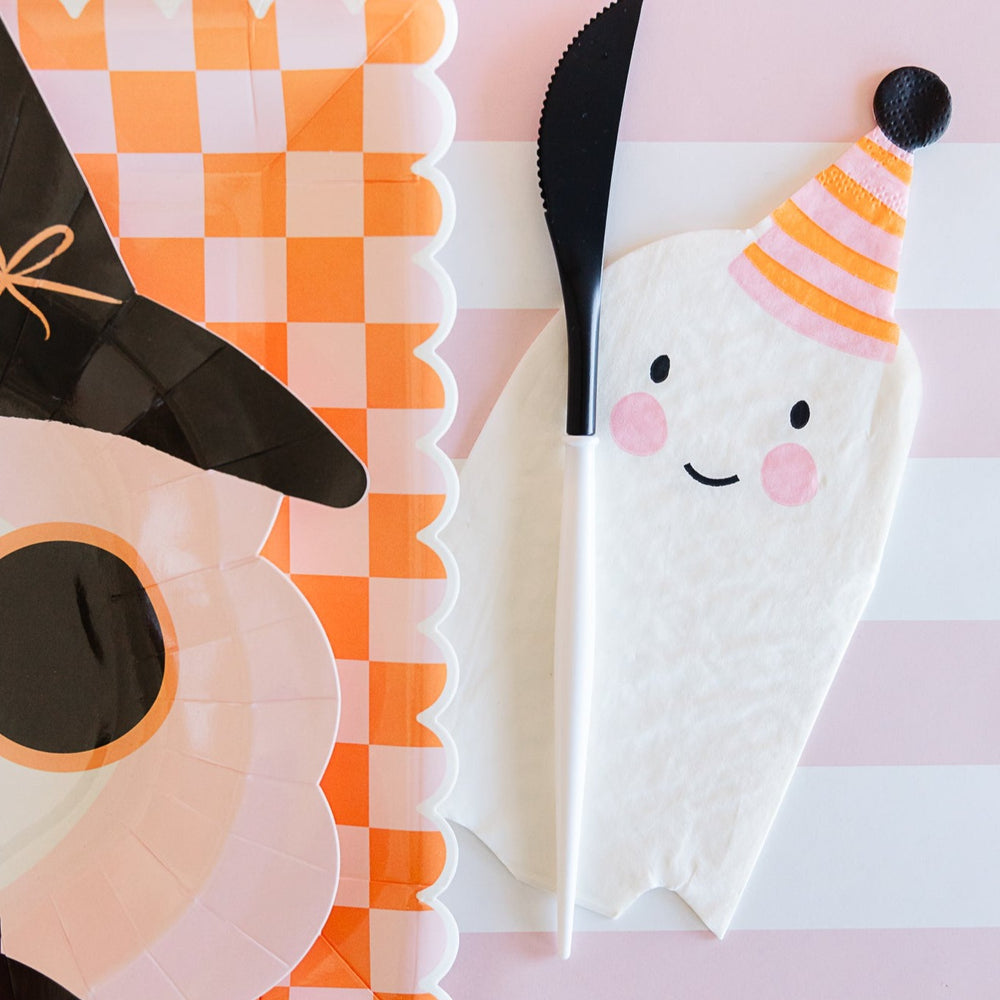 PARTY GHOST SHAPED GUEST TOWELS My Mind’s Eye 0 Faire Bonjour Fete - Party Supplies