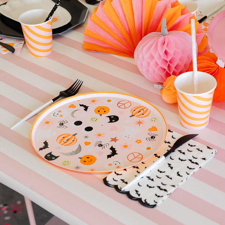 GROOVY PASTEL HALLOWEEN DINNER PLATES Meri Meri Bonjour Fete - Party Supplies