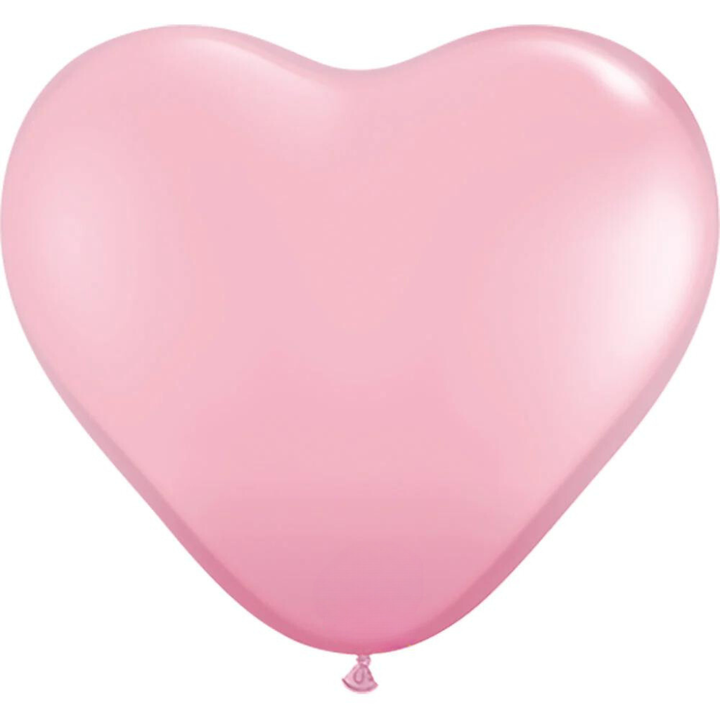 PINK HEART-SHAPED LATEX BALLOON LA Balloons Balloons Bonjour Fete - Party Supplies