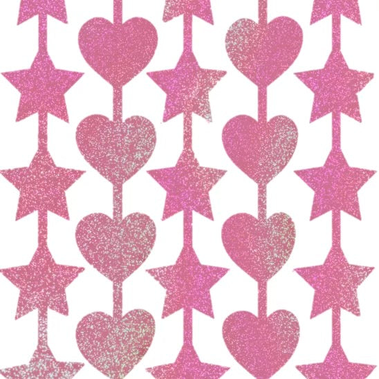 Pink Heart and Star Curtains Bonjour Fete Party Supplies Photobooth and Signage
