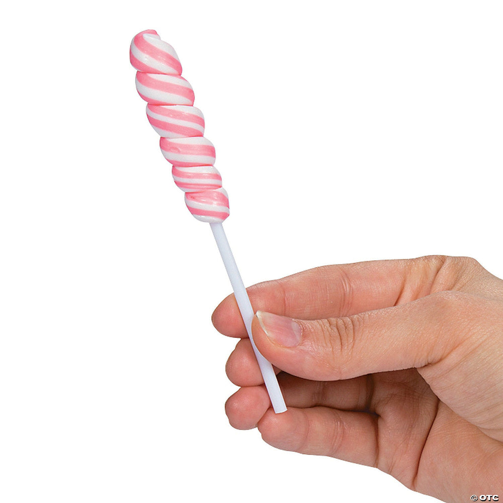 PINK MINI TWISTY LOLLIPOP Fun Express Valentine's Day Treats PINK MINI TWISTY LOLLIPOP Bonjour Fete - Party Supplies