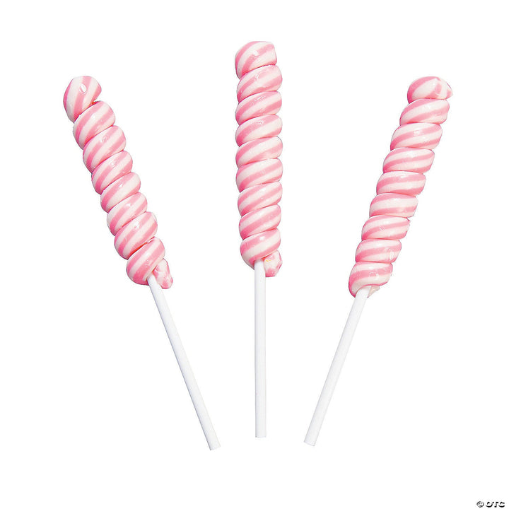 PINK MINI TWISTY LOLLIPOP Fun Express Valentine's Day Treats PINK MINI TWISTY LOLLIPOP Bonjour Fete - Party Supplies