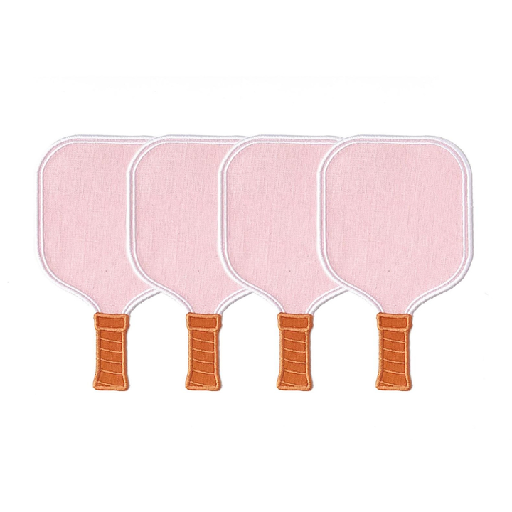 Pink Pickleball Paddle Linen Cocktail Napkins Bonjour Fete Party Supplies Sports Party