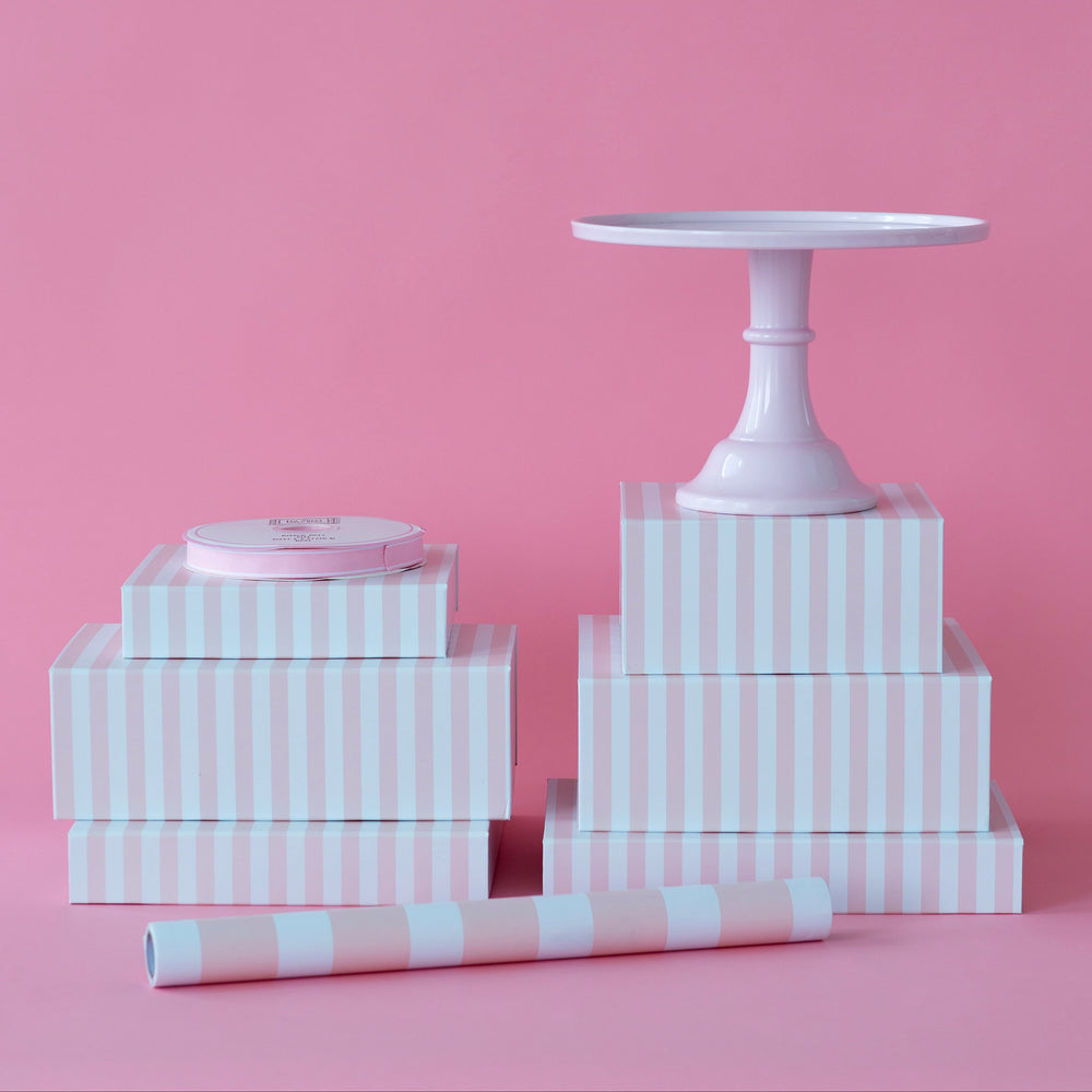 Pink Striped Riser for Desserts- Bonjour Fete Party Supplies
