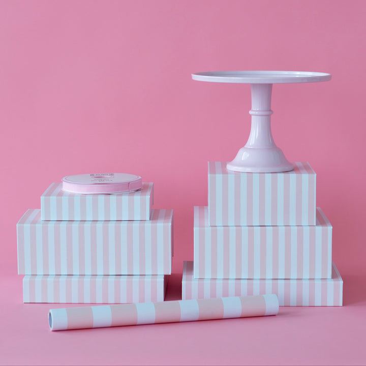 Pink Striped Riser for Desserts- Bonjour Fete Party Supplies