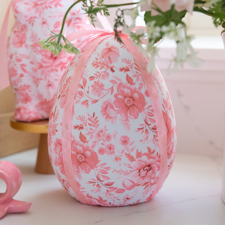 TOILE FABRIC EASTER EGG DECORATION Regency International Easter Home TOILE FABRIC EASTER EGG DECORATION Bonjour Fete - Party Supplies