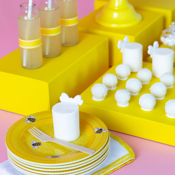 Yellow Riser for Desserts- Bonjour Fete Party Supplies