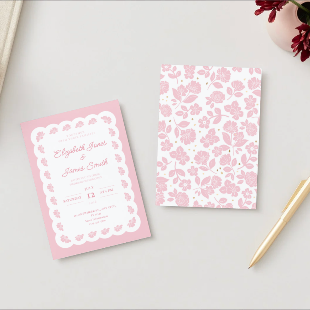 PETAL PINK LACY FLORAL DIGITAL PARTY INVITATION DOWNLOAD Bonjour Fête PETAL PINK LACY FLORAL DIGITAL PARTY INVITATION DOWNLOAD Bonjour Fete - Party Supplies