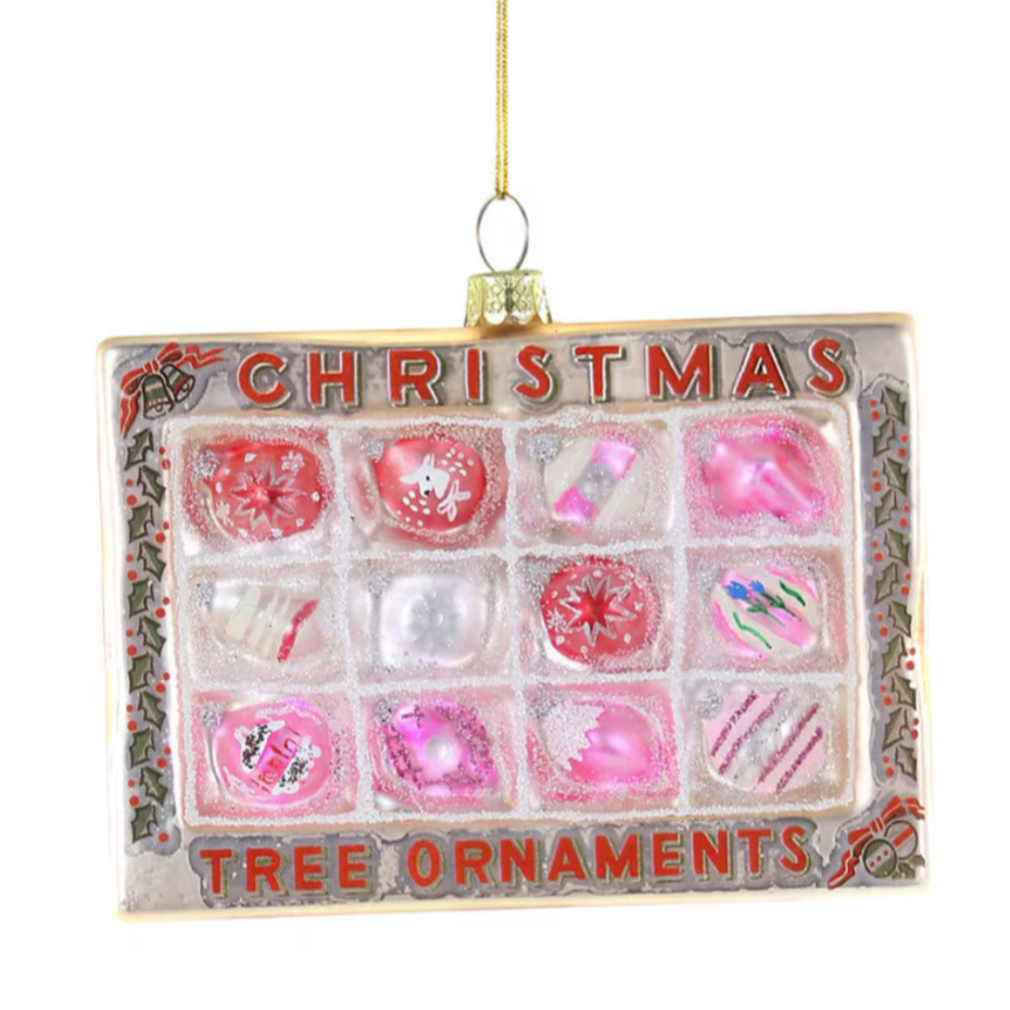 Box of Pink Vintage XMAS Ornament Quirks! Holiday Ornaments Box of Pink Vintage XMAS Ornament Bonjour Fete - Party Supplies