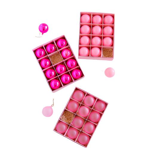 PINK BAUBLE ORNAMENT GIFT BOX BY GLITTERVILLE One Hundred 80 Degrees Christmas Ornament Bonjour Fete - Party Supplies