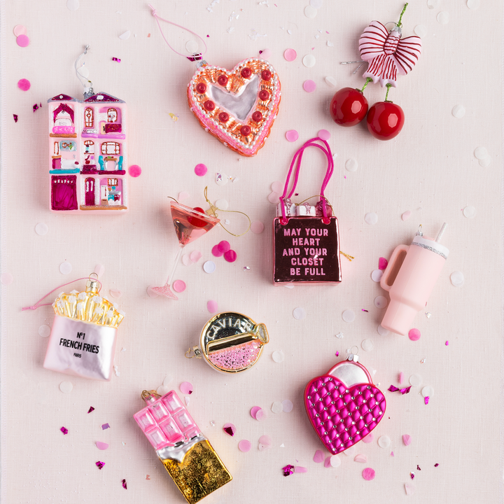 CHOCOLATE BAR GLASS ORNAMENT BY GLITTERVILLE One Hundred 80 Degrees Christmas Ornament CHOCOLATE BAR GLASS ORNAMENT BY GLITTERVILLE Bonjour Fete - Party Supplies