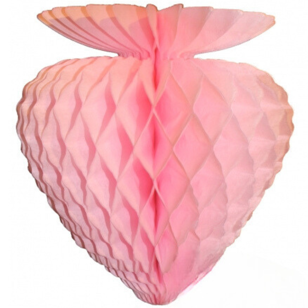 PINK STAWBERRY HONEYCOMB DECORATION Devra Party Hanging Decorations PINK STAWBERRY HONEYCOMB DECORATION Bonjour Fete - Party Supplies