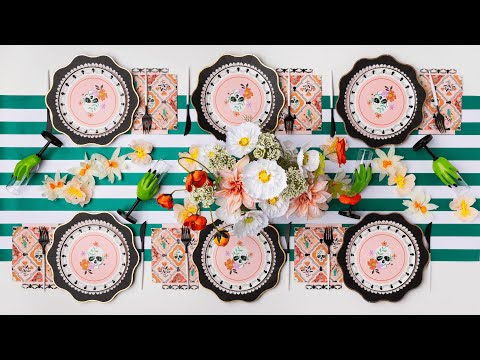 Floral Elegant Halloween Tablescape- Bonjour Fete Party Supplies