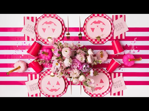 Pink Pumpkin Halloween Party- Bonjour Fete Party Supplies