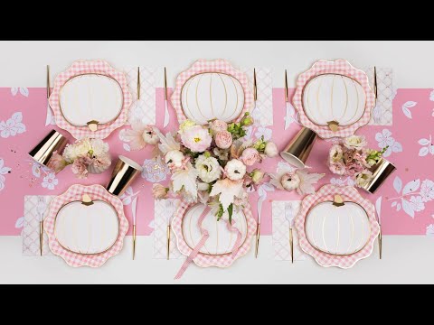 Pink Gingham Halloween Party-Bonjour Fete Party Supplies