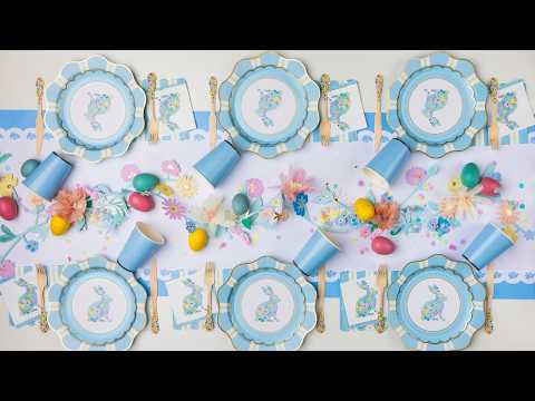 Floral Bunny Easter Party- Bonjour Fete Party Supplies