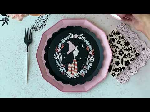 PETAL PINK SIGNATURE CABANA STRIPE PLATES