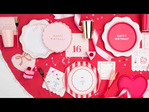 Pink Happy Birthday Party Inspo- Bonjour Fete Party Supplies