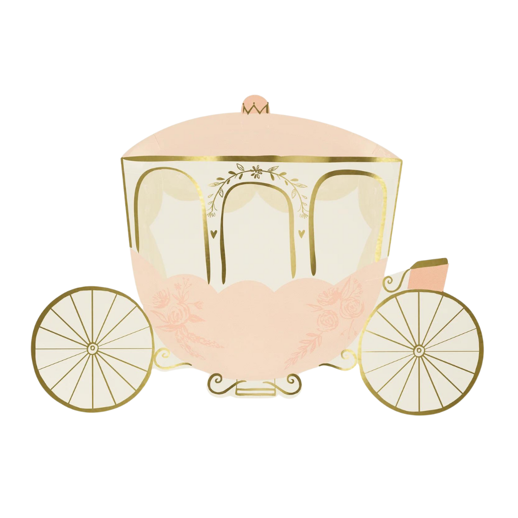 Princess Carriage Plates Bonjour Fete Party Supplies Princess Party