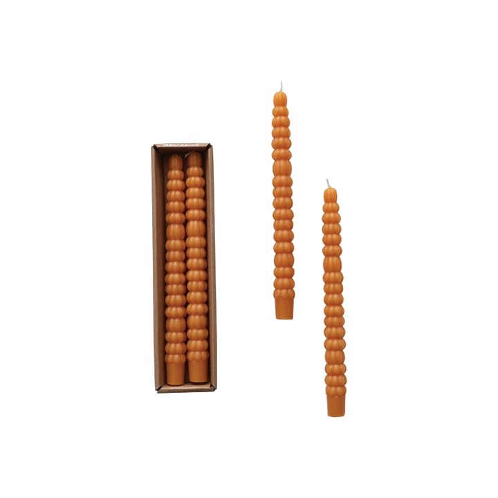 PUMPKIN SHAPED TAPER CANDLES Creative Co-op Halloween Home Decor Bonjour Fete - Party Supplies