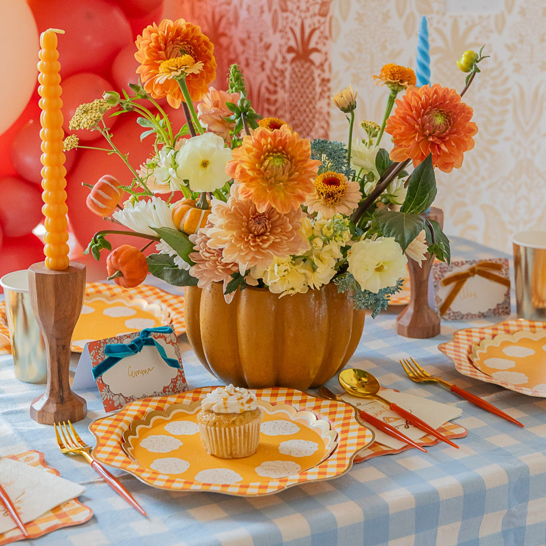 FANCY PUMPKIN BURNT ORANGE CUTLERY Sophistiplate Cutlery FANCY PUMPKIN BURNT ORANGE CUTLERY Bonjour Fete - Party Supplies