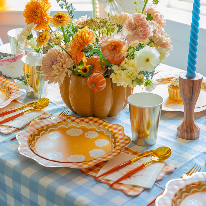 ELEGANT FALL PLAID DINNER NAPKINS Bonjour Fete Napkins ELEGANT FALL PLAID DINNER NAPKINS Bonjour Fete - Party Supplies