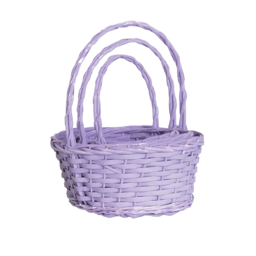 PURPLE WICKER EASTER BASKET One Hundred 80 Degrees Easter Baskets PURPLE WICKER EASTER BASKET Bonjour Fete - Party Supplies