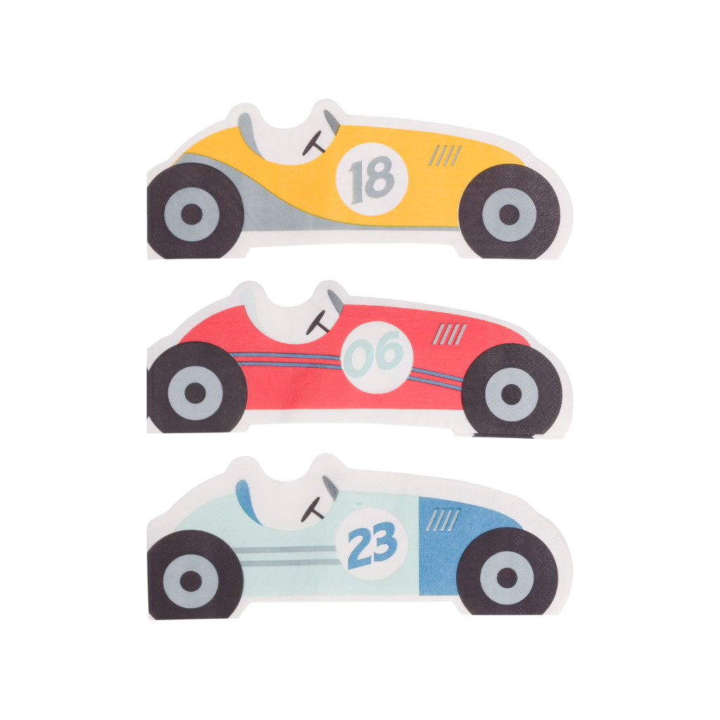 Race Car Shaped Napkins Bonjour Fete Party Supplies Vehicles