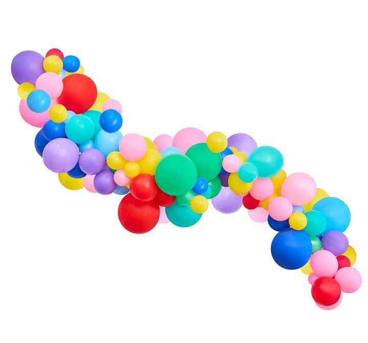 Multicolor balloon garland for birthdays and celebrations