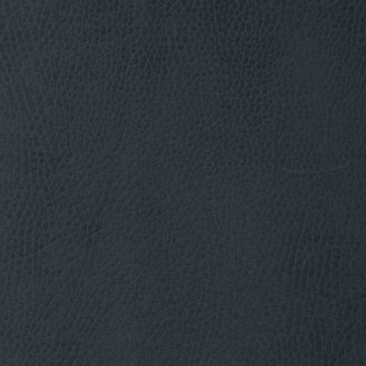 Raven navy padded baby play mat, close-up of the dark vegan leather swatch.