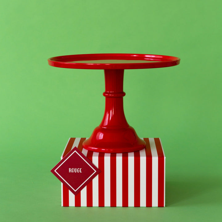 LARGE CHERRY RED PEDESTAL MELAMINE CAKE STAND Bonjour Fete Cake Stand LARGE CHERRY RED PEDESTAL MELAMINE CAKE STAND Bonjour Fete - Party Supplies