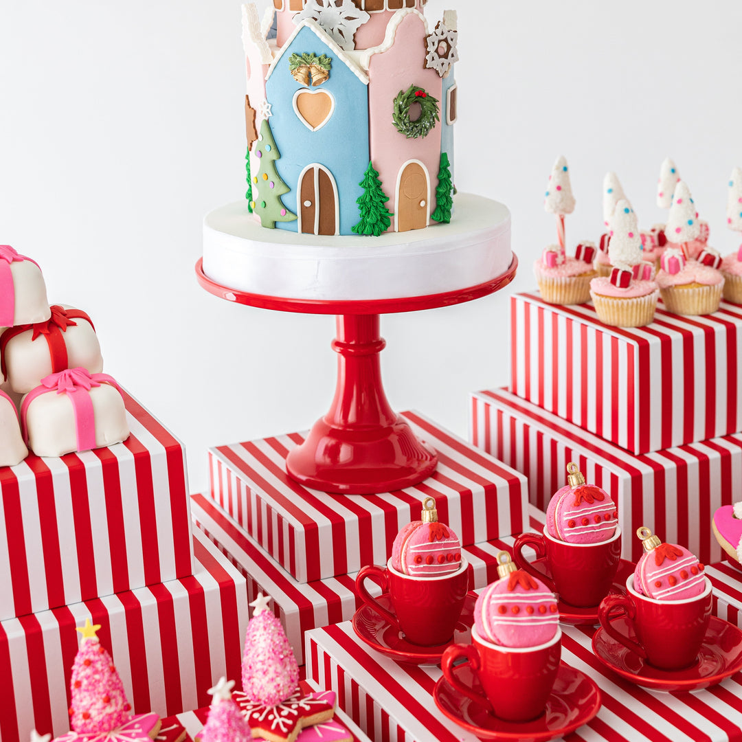 Red Riser for Desserts- Bonjour Fete Party Supplies