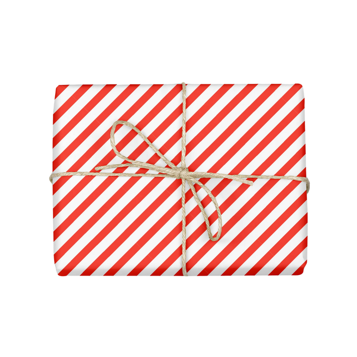 RED & WHITE STRIPE WRAPPING SHEETS MELLOWWORKS Bonjour Fete - Party Supplies