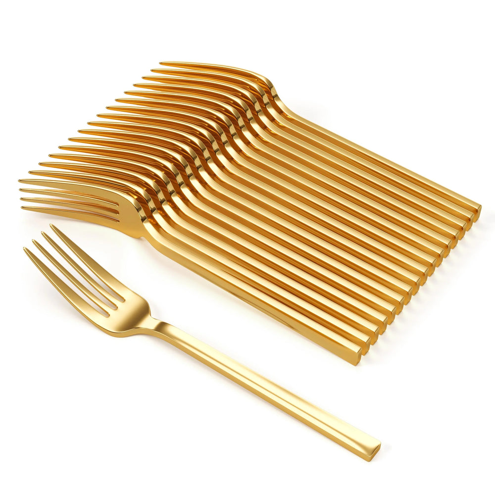 TRENDABLES GOLD PLASTIC FORKS Crown Display Cutlery TRENDABLES GOLD PLASTIC FORKS Bonjour Fete - Party Supplies