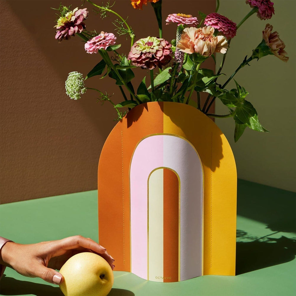 OCTAEVO Paper Vase Riviera Arch 54Celsius Paper Vases OCTAEVO Paper Vase Riviera Arch Bonjour Fete - Party Supplies