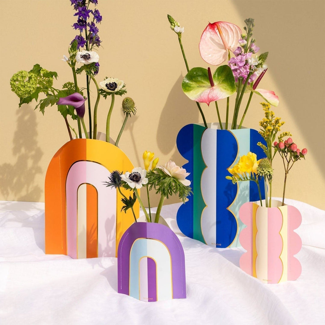 OCTAEVO Paper Vase Riviera Arch 54Celsius Paper Vases OCTAEVO Paper Vase Riviera Arch Bonjour Fete - Party Supplies
