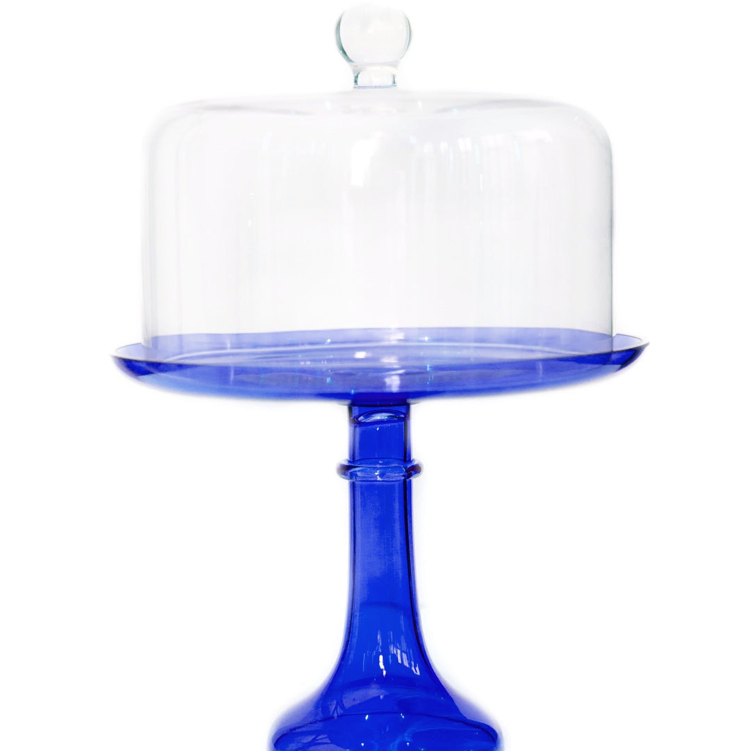 Estelle Cake Stand {Royal Blue} Estelle Colored Glass Cake Stand CAKE STAND Estelle Cake Stand {Royal Blue} Bonjour Fete - Party Supplies