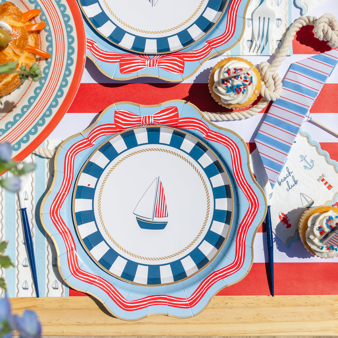 Boat Plate Patriotic Party- Bonjour Fete Party Supplies