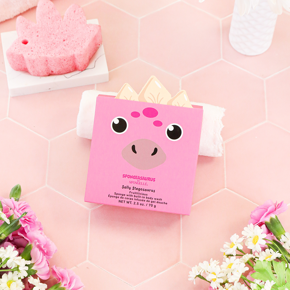 Sally Stegosaurus | Spongeasaurus Dinosaur Buffer Spongellé Body Wash Infused Buffer Sally Stegosaurus | Spongeasaurus Dinosaur Buffer Bonjour Fete - Party Supplies