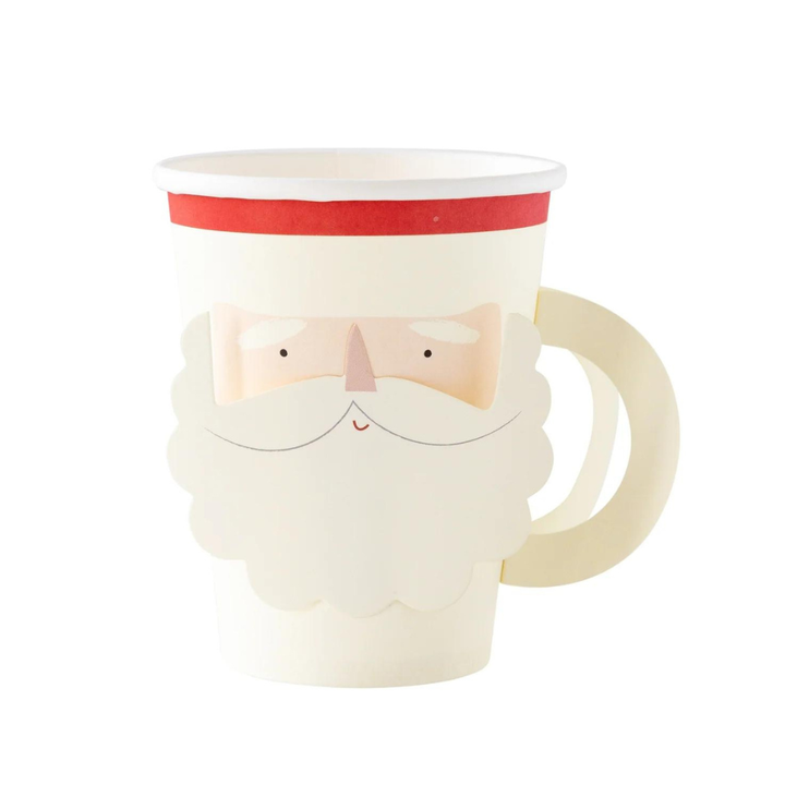 Santa Party Cups With Handle Bonjour Fete Party Supplies Christmas Holiday Party Supplies