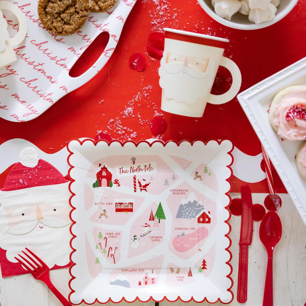 Santa Party Cups With Handle Bonjour Fete Party Supplies Christmas Holiday Party Supplies
