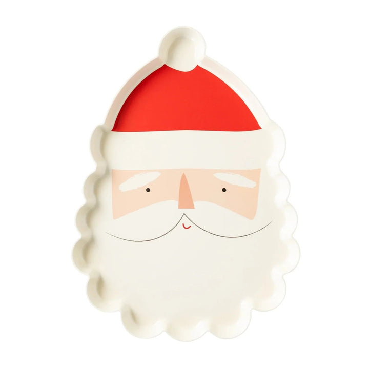 Santa Shaped Serving Platter Bonjour Fete Party Supplies Christmas Holiday Party Supplies