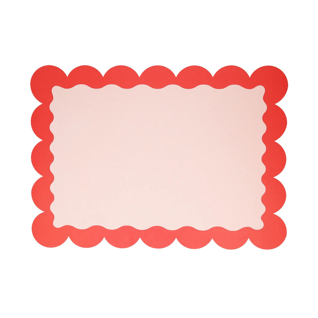 SCALLOPED CHRISTMAS PAPER PLACEMATS Meri Meri Christmas Holiday Party Supplies Bonjour Fete - Party Supplies