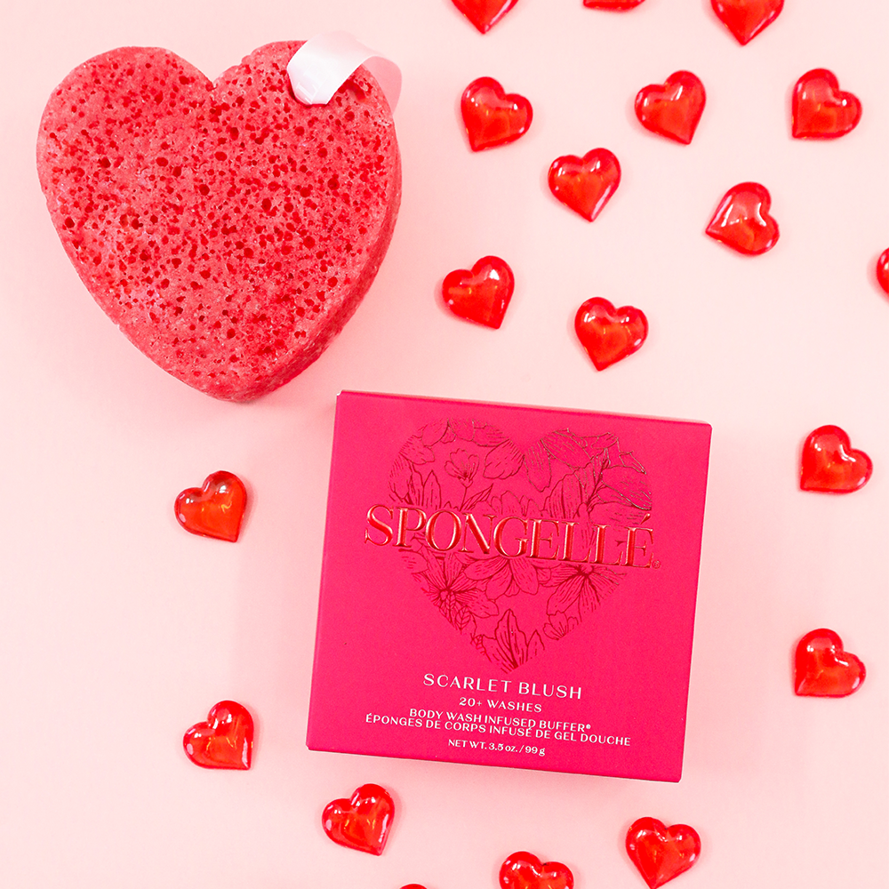 Scarlet Blush | Heart Buffer Spongellé Body Wash Infused Buffer Scarlet Blush | Heart Buffer Bonjour Fete - Party Supplies
