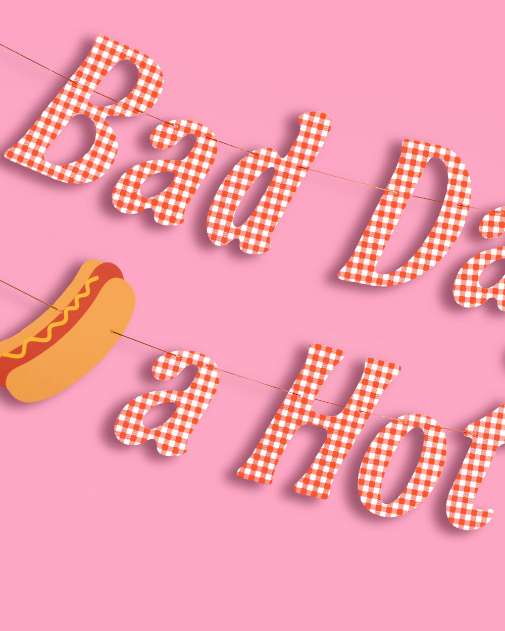 Hot Dog Banner - printed paper banner xo, Fetti Banners Hot Dog Banner - printed paper banner Bonjour Fete - Party Supplies