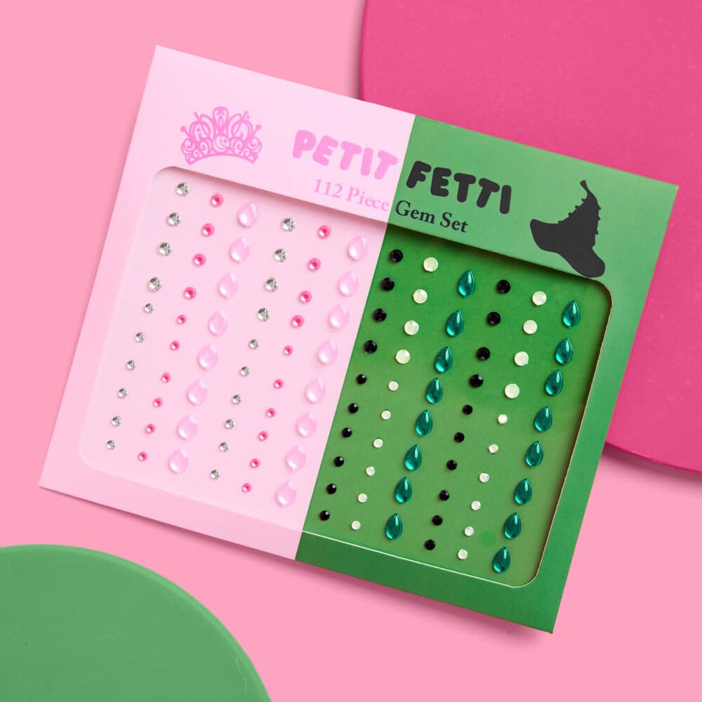 Emerald City Gem Set - 112 adhesive face gems xo, Fetti xo, Fetti Collective Emerald City Gem Set - 112 adhesive face gems Bonjour Fete - Party Supplies